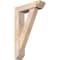 Ekena Millwork Traditional Slat Smooth Bracket w/ Offset Brace, Douglas Fir, 5 1/2"W x 20"D x 32"H BKT0604X20X32TRA06SDF - alternate 1